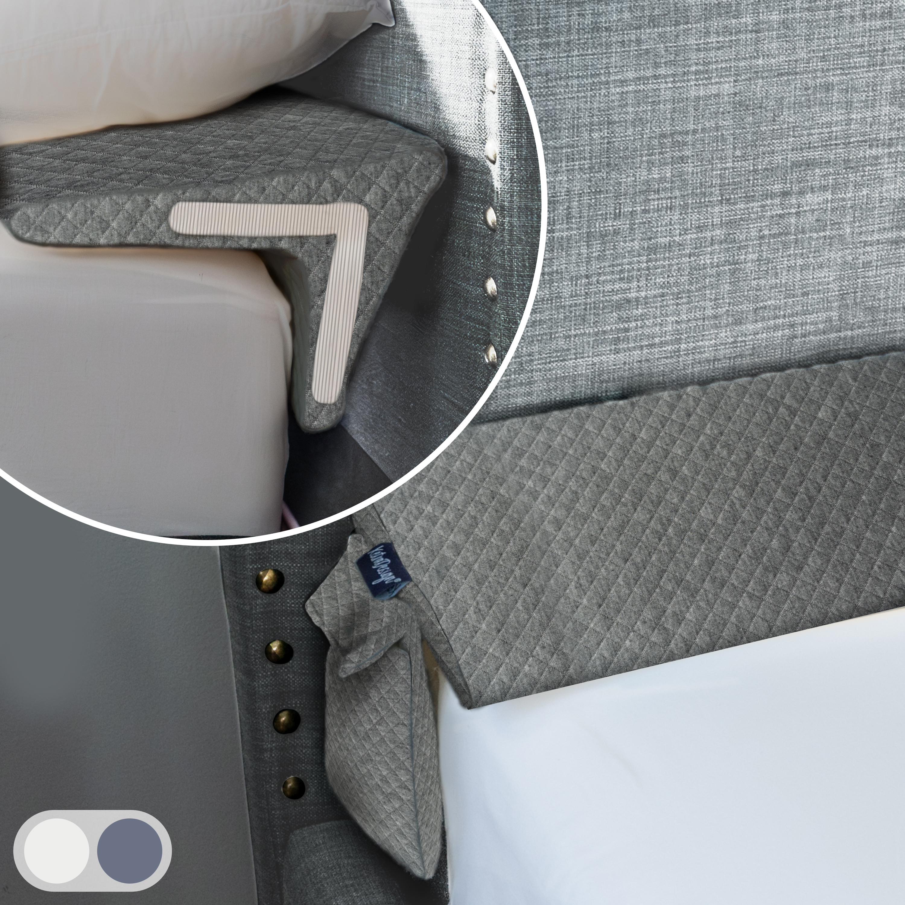 Bed Wedge Pillow - Grey - Image 5